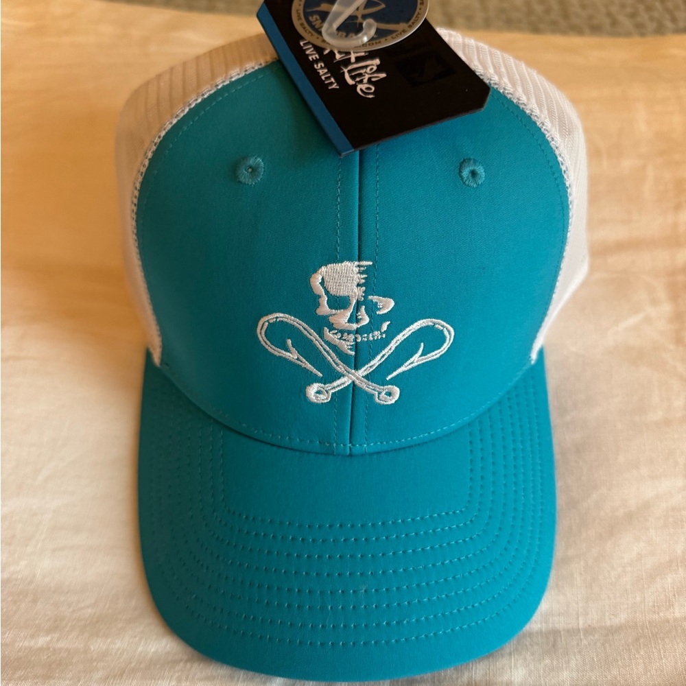 Salt Life Turquoise and White Mesh Cap